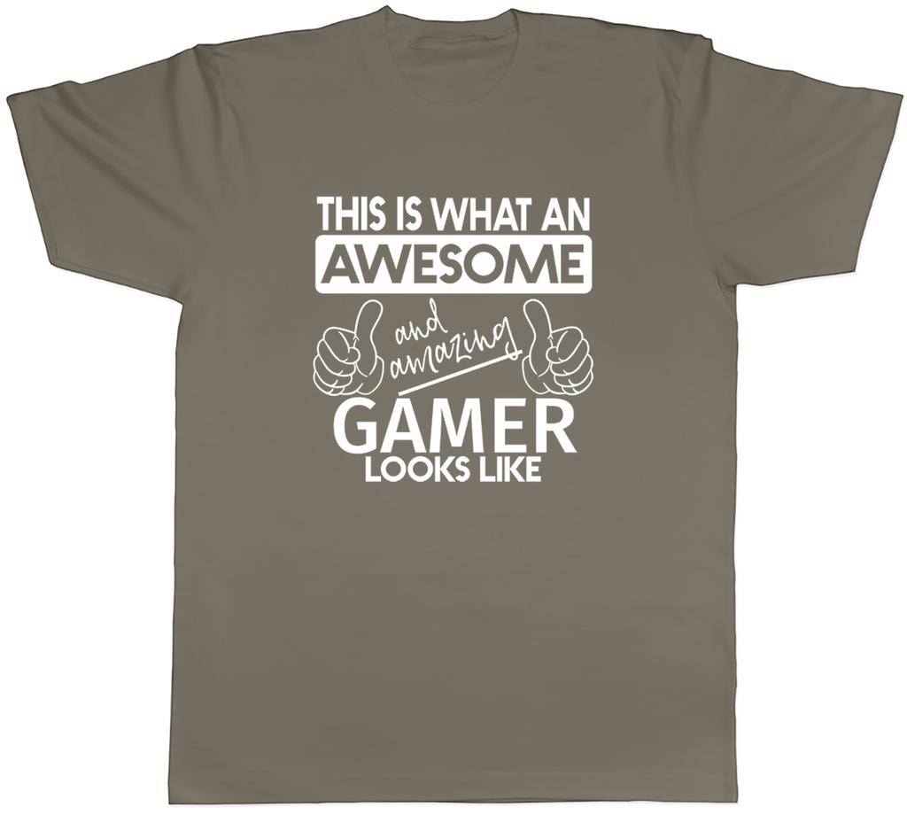 This is what an Awesome and Amazing Gamer Looks Like Unisexs Unisex TShirt Tee