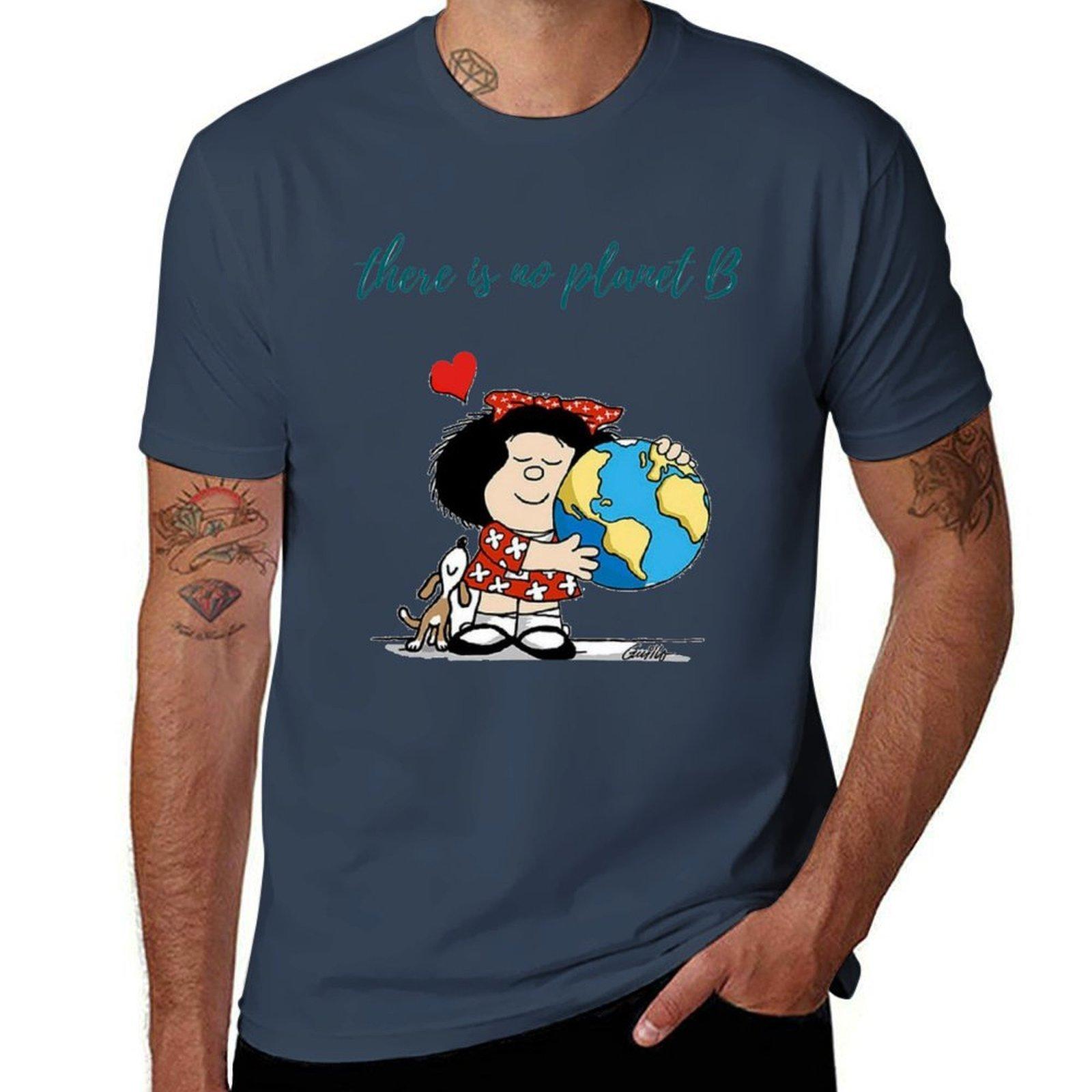 Mafalda Environunisext Tshirt Vintage Print Crew Neck Tee S