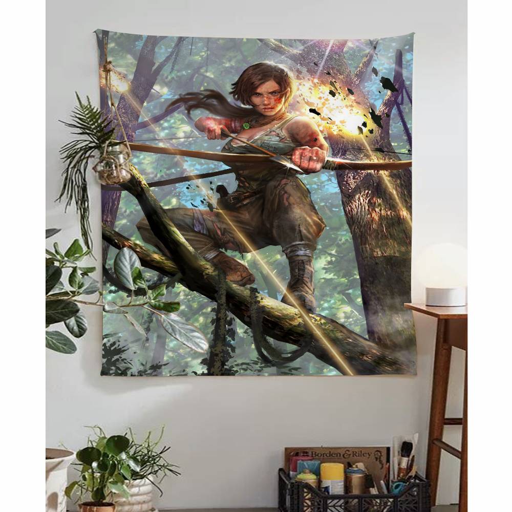 Hot Vedio Game Tomb Raider 123 Hanging Bohemian Tapestry Bohemian Wall Tapestries Mandala Cheap Hippie Wall Hanging