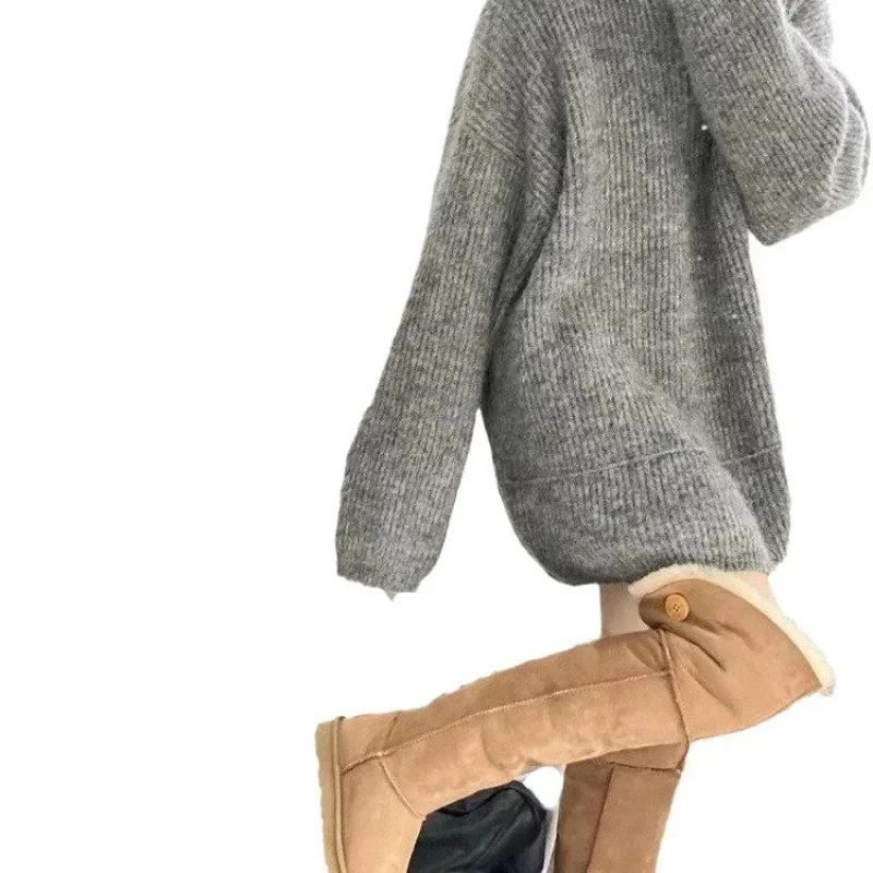 Long Boots for Women Platform Snow Boot 2026 New Knee Length Boot Winter Plush High Tube Insulation Large Cotton Shoe Women Shoe