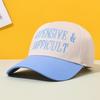 High Quality Color Blocked Hardtop Baseball Cap, Vintage Letter Trucker's Cap, Casual All Season Sun Shading Duckbill Cap