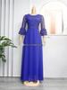 African European Women's Plus Size 2023 New Lace Heavy Work Chiffon Dress