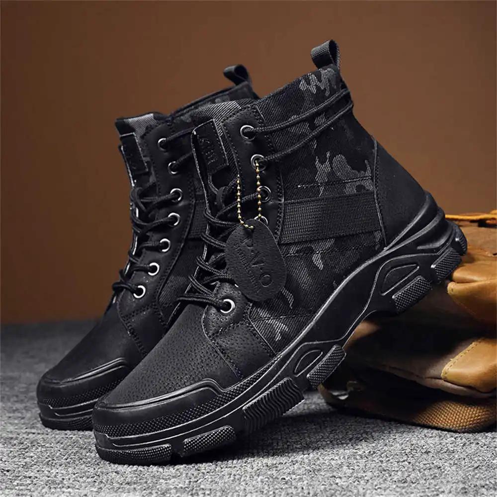 Rubber Sole Mid Calf Shose Brown Boots Mens High Top Men's Shoes Sneakers Sport Sapatos Zapato Sports Health Releases