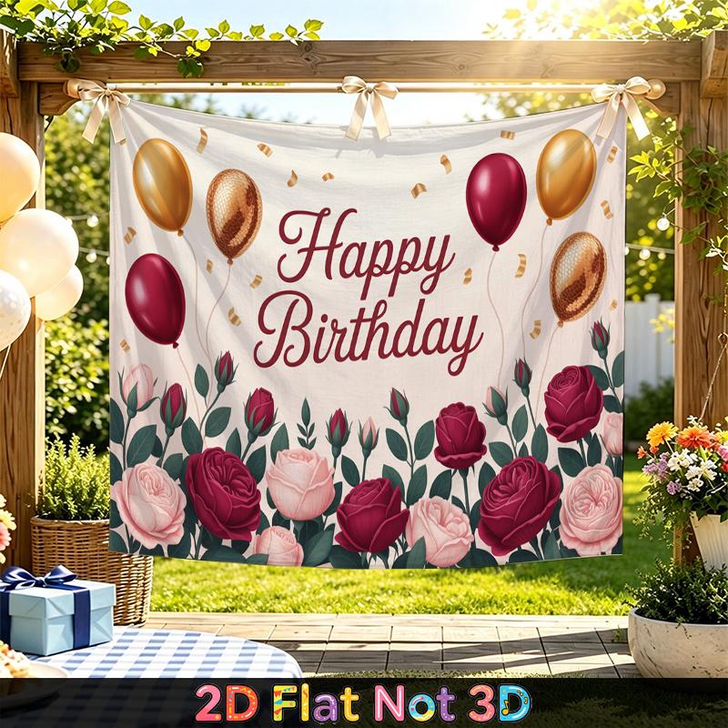 Party Backdrop Floral Balloon Photo Booth Background Front Door Decor