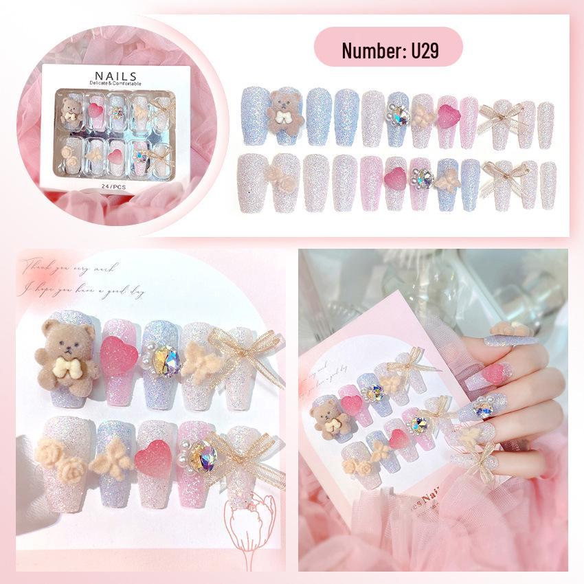 High-End Handmade Nail Art: Pure Desire Style Rhinestone Nail Stickers Collection.