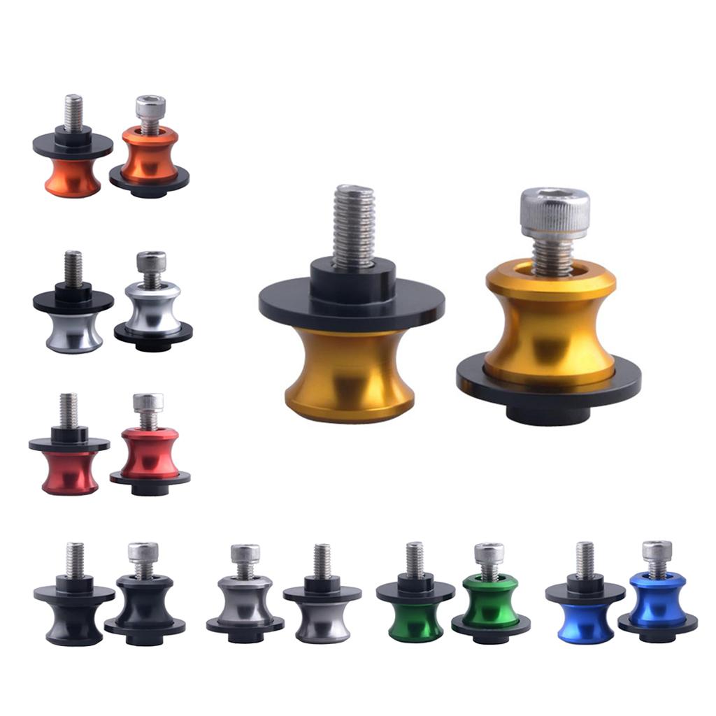 M8 Swing Upper Arm Sliders Spools Stand for GSXR600 GSXR750 GSXR1000 - Golden