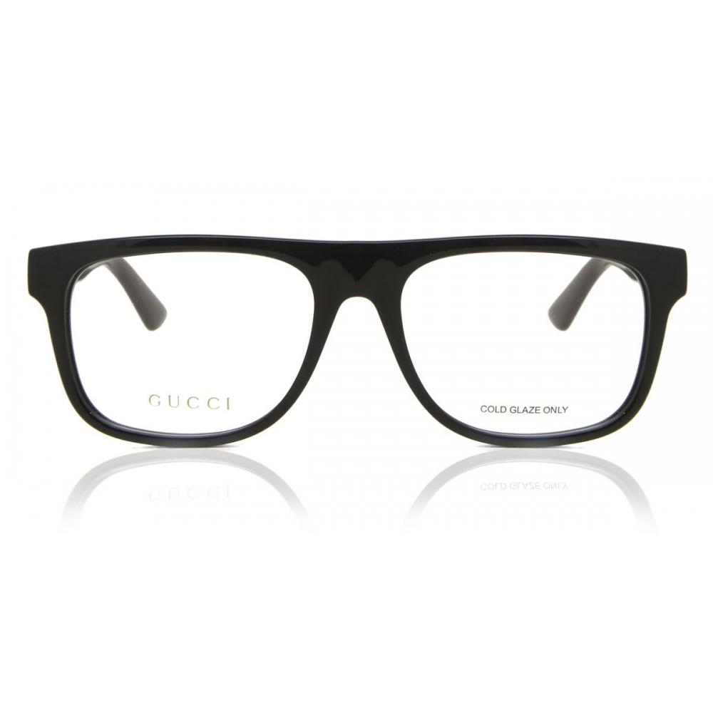 

Gucci Gg1117o 001 Men Eyeglasses Shiny Black/56