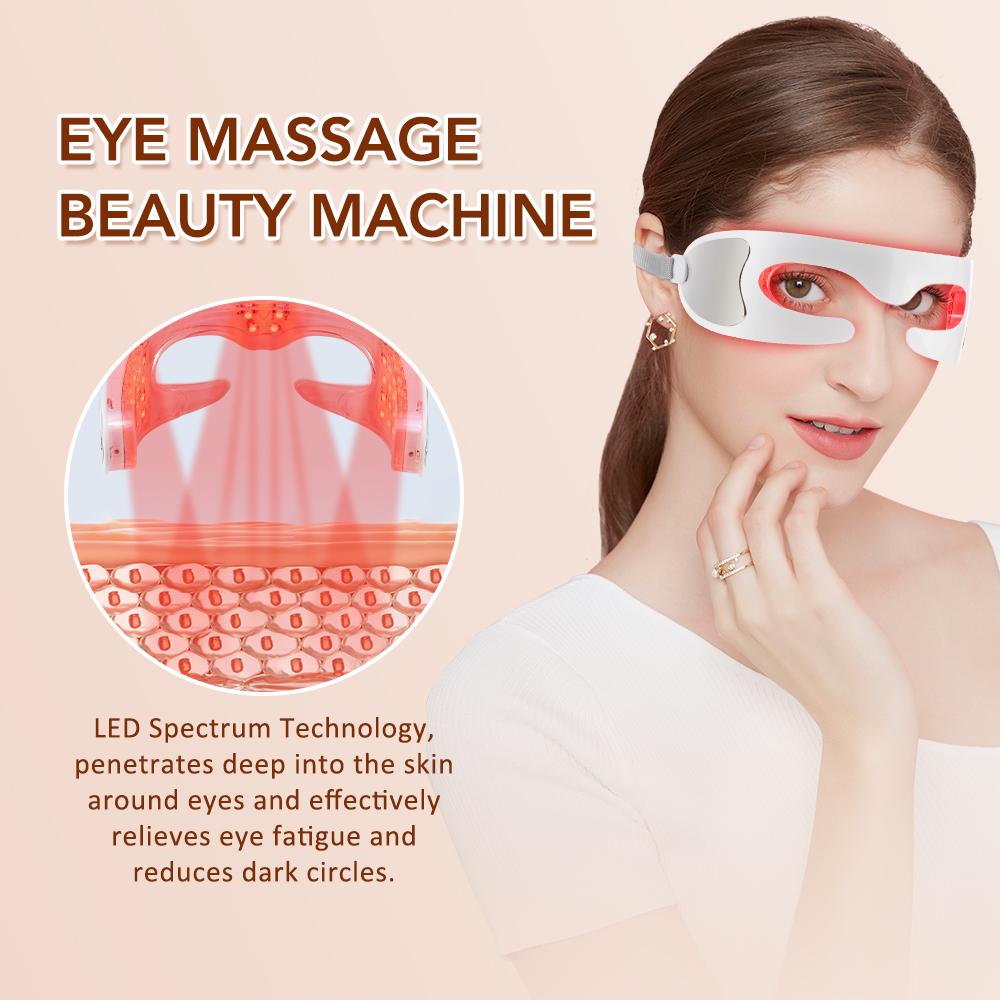Led Light Electric Eyes Massager Glasses Microcurrent Eye Face Beauty Device Eyes Bag Remover for Dark Circles Puffiness Wrinkle