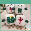 Lustiges Mahjong-Lendenkissen mit Stickerei für Sofa und Stuhl