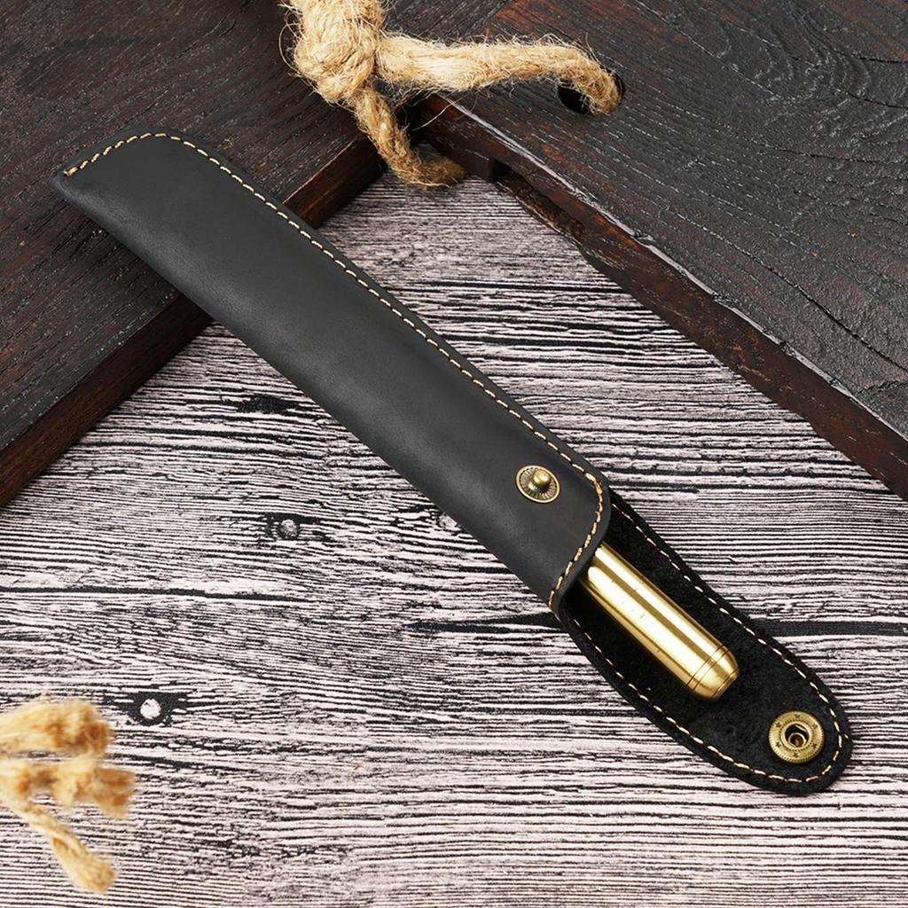 Genuine Leather Handmade Retro Pen Sleeve - Personalized Fountain Pen Case & Creative Gift