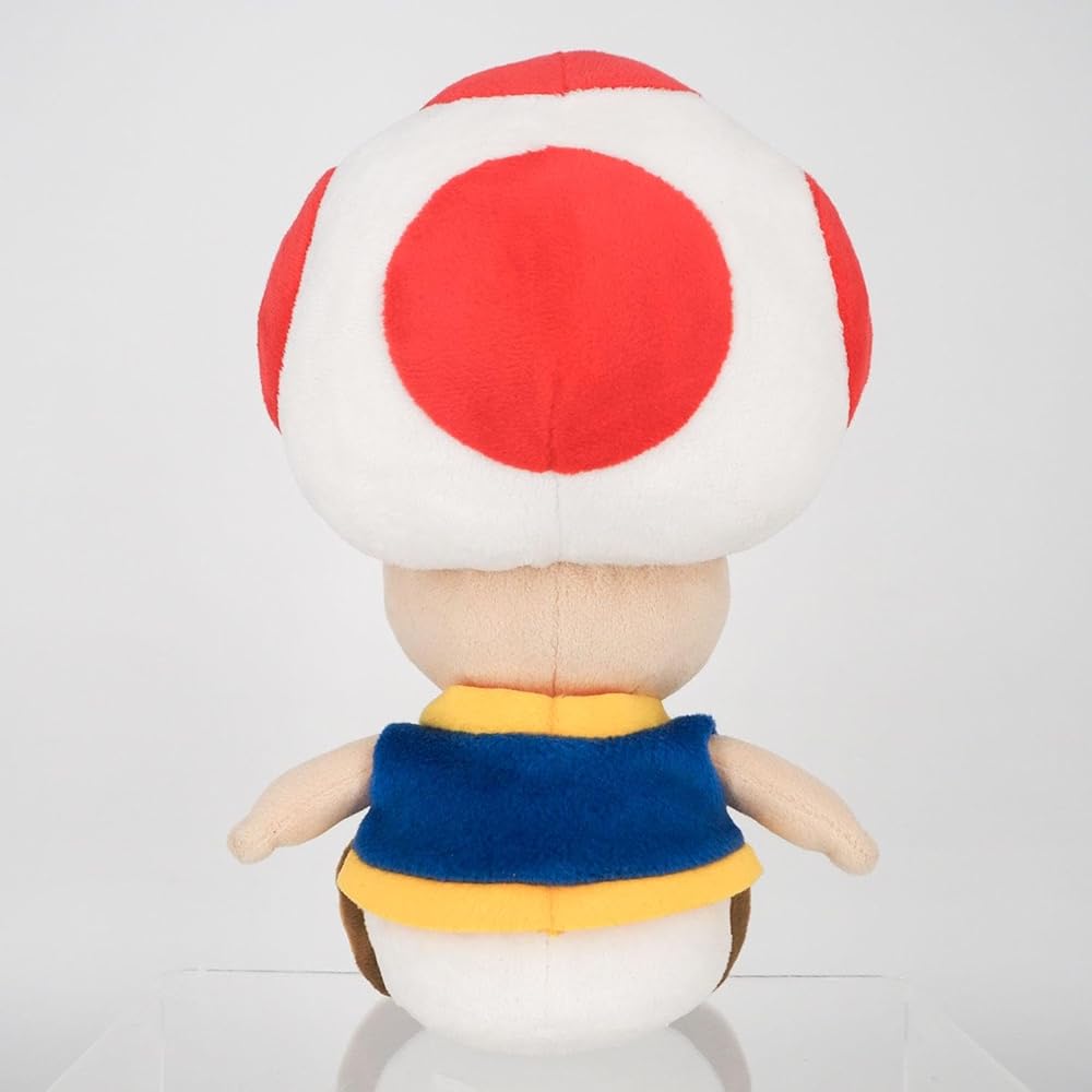 Sanei Boeki Super Mario All Star Collection Toad Plush Toy 14.5x14x23.5cm
