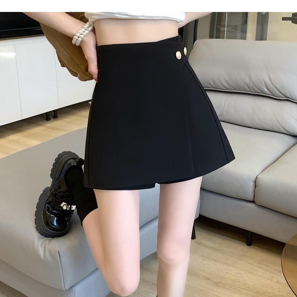 High-Waisted A-Line Summer Skort: Women's Fashion Loose-Fit Wide-Leg Shorts