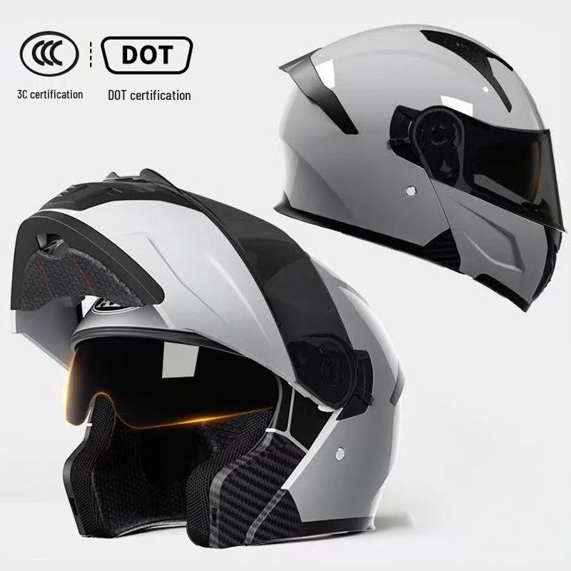 DOT Certified Flip-Up Full Face Motorcycle Helmet for All-Season Safety