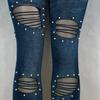 Women's Stretchy Skinny Print Jeggings Lmitation Jeans Seamless Ninth Pants