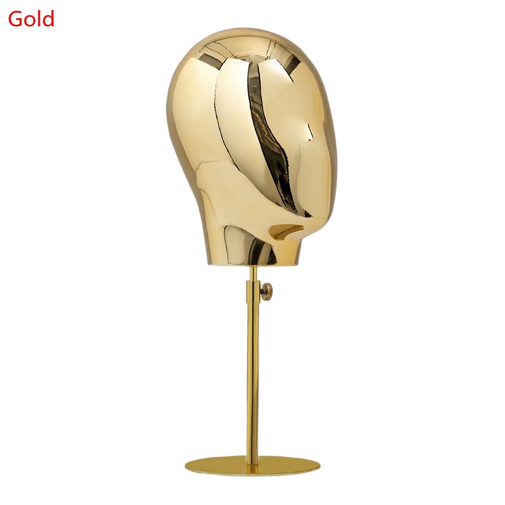 Height 45-58cm Wig Holder Mannequin Head Model Versatile Tabletop Stable Metal Base for Business Personal Use Hairpieces Caps