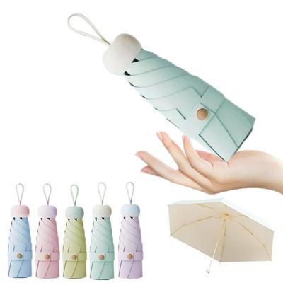Folding Sun UV Cute Small Folding Suitable for Both Sunny and Rainy Complete Sun Perfect for Adults and Easy To Comes with Storage Pouch Umbrella,