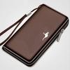 Men's Leather Wallet Large Capacity - Double Zipper Business Clutch (Billetera/Portafoglio Uomo) for Work & Travel