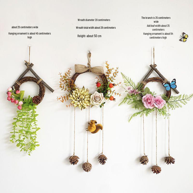 Artificial Flower Wreath for Wall, Door, and Indoor Decor - Creative Home Ornament for Living Room and Bedroom