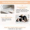 NUPTIO Taper Candle Holders for Centerpiece: Ribbed Hurricane Glass Candlestick Holder - Set of 6 Windproof Fluted Candle Stick Stand for Fall