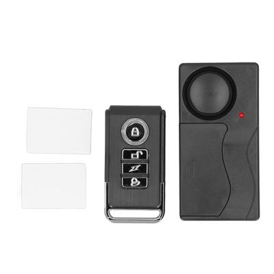 Wireless Vibration Alarm with Remote Control 108dB 10 Levels Adjustable Sensitivity Bike Anti Theft Burglar Alarm for