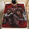 1PC Leati Joseph Joe Anoa'i Patterned Flannel Blanket Suitable For All Seasons for Home Decor Warmth and Comfort Gifts Holiday Present
