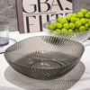 Counter Fruit Bowl Transparent Large Capacity Countertop Snack Bowl   Serving Bowl for Household