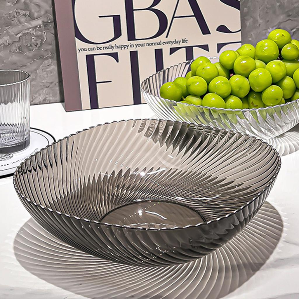 Counter Fruit Bowl Transparent Large Capacity Countertop Snack Bowl Serving Bowl for Household