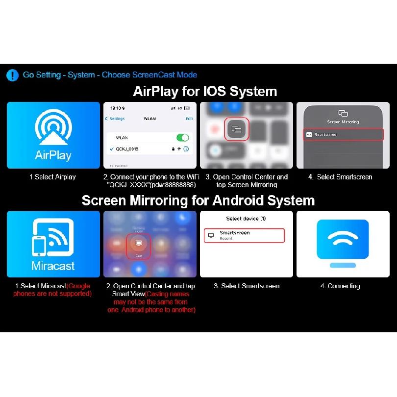 2025 New 4K Dash Cam Wireless Carplay Android Auto Support Rearview Camera 5GHz Wi-Fi Car DVR Black Box Automotive Accessories