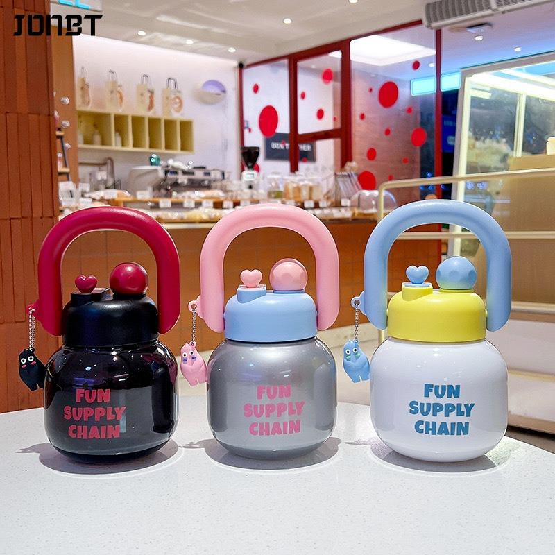 800Ml Big Belly Plastic Water Bottles With Handle Tea Filter Double Drink Kettle Cute Girls Juice Milk Bubble Coffee Sippy Cup