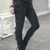 Women Pants Drawstring Eyelet Punk Ladies Slim-fitting High Stretch Pencil Pants for Sports