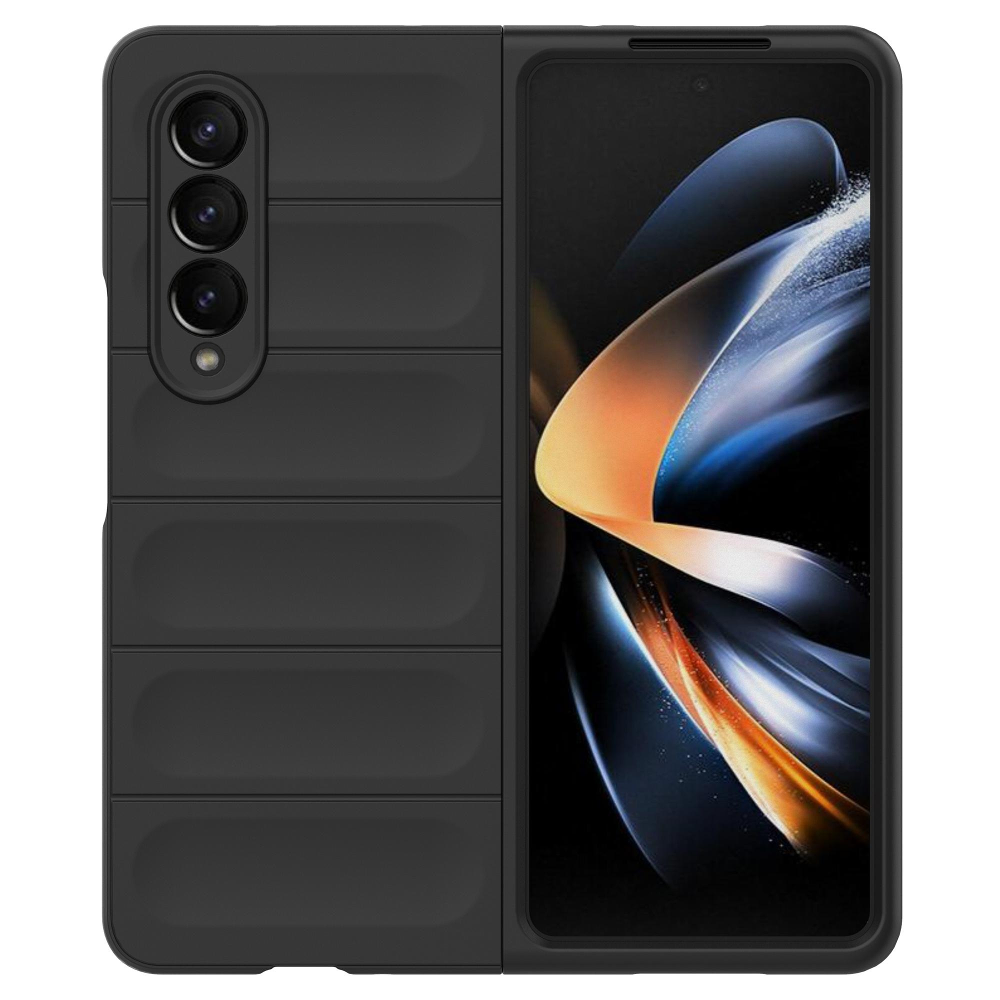 

For Samsung Galaxy Z Fold4 5G Phone Case Hard PC Impact Resistant Cover Black