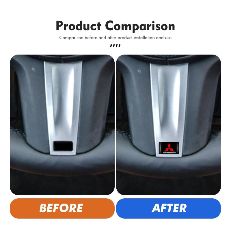 cxdjmy1 For Mitsubishi 10/20/30pcs Car Logo Self-Adhesive Stickers Epoxy Emblem Decal Accessories Outlander Lancer Cross Colt Xpander
