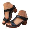 Women'S Flip Flops Chunky High Heels Opentoe Block Dress Bridal Women Furry Slippers Sandals Strap Sandals For Women Size 11