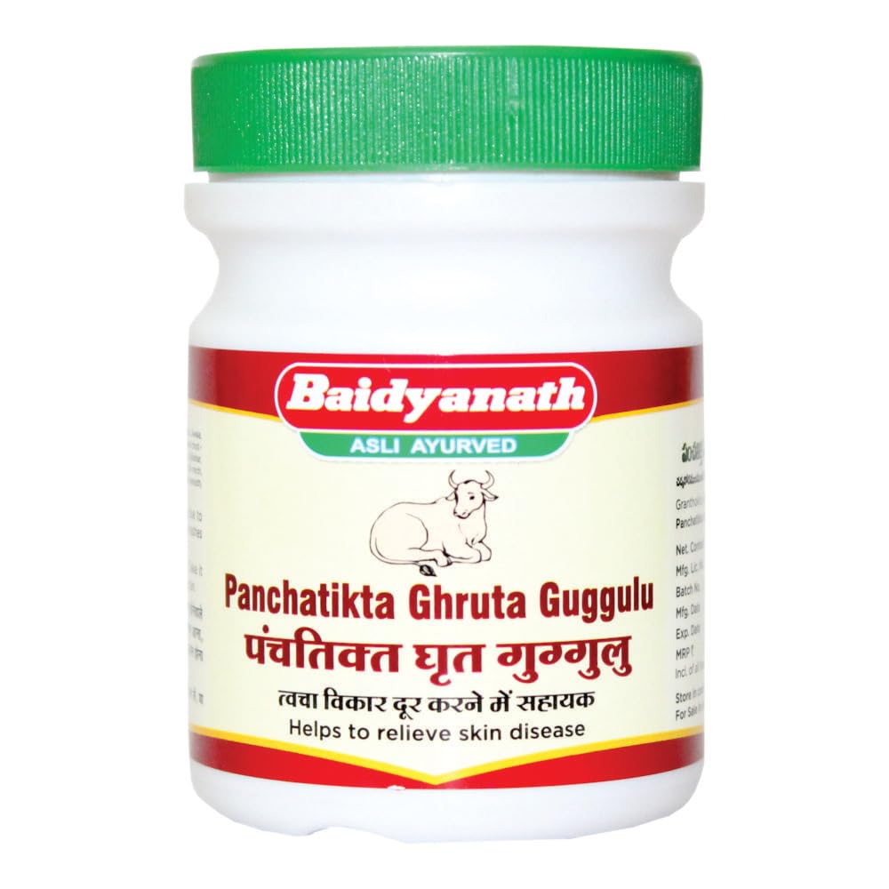 Baidyanath Panchatikta Ghruta Guggulu 100 Gm | Ayurvedic Herbal Blend with Ghee Base for Skin Wellness and Nourishment | Traditional Indian Formula