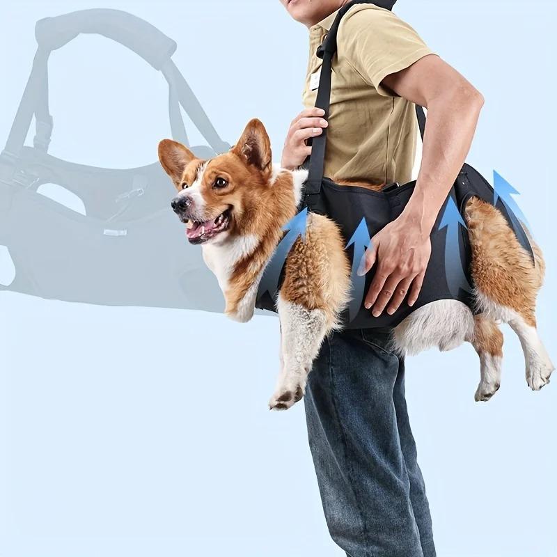 1PC Dog Harness Traction Full Body Auxiliary Belt Shoulder Strap Adjustment For Outdoor Walking Weakness Rehabilitation Exercise