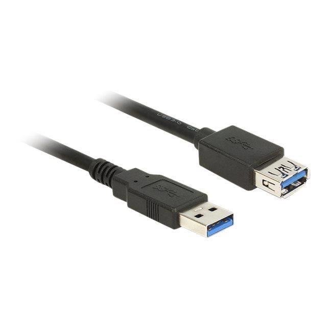 Rallonge De Câble USB DELOCK - USB Type A (M) Vers USB Type A (F) - 50 Cm - Noir