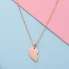 Cross-border Couple Titanium Steel Split Heart Pendant Necklace Set