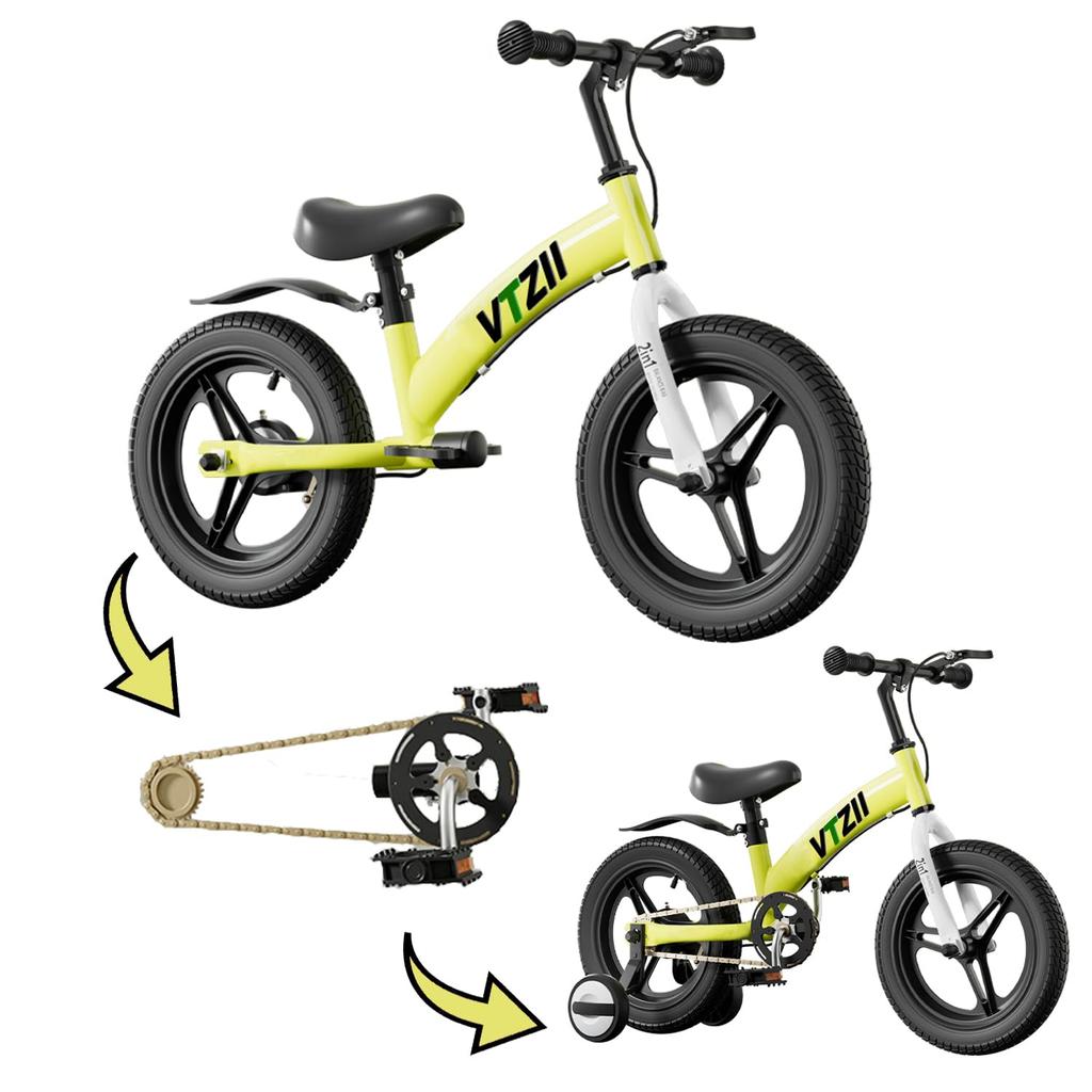 Kick Bike Pedalless Bicycle Bicycle 2 3 4 5 6 7 Years Old Toddler Included Brake Pedal Book Training 12 14 16 Inch Children's 2-in-1, Bicycle, Wheel,