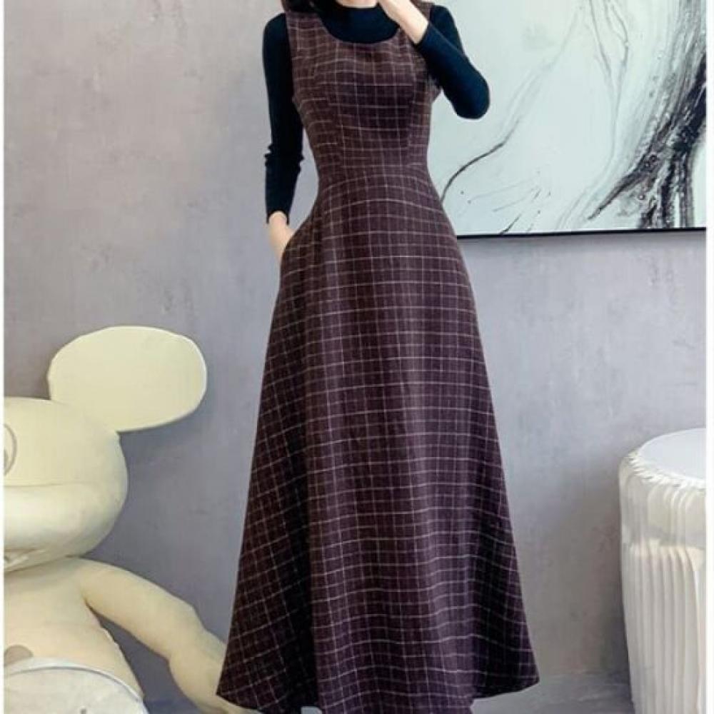 Rellawear Women Tweed Round Dress A2411004