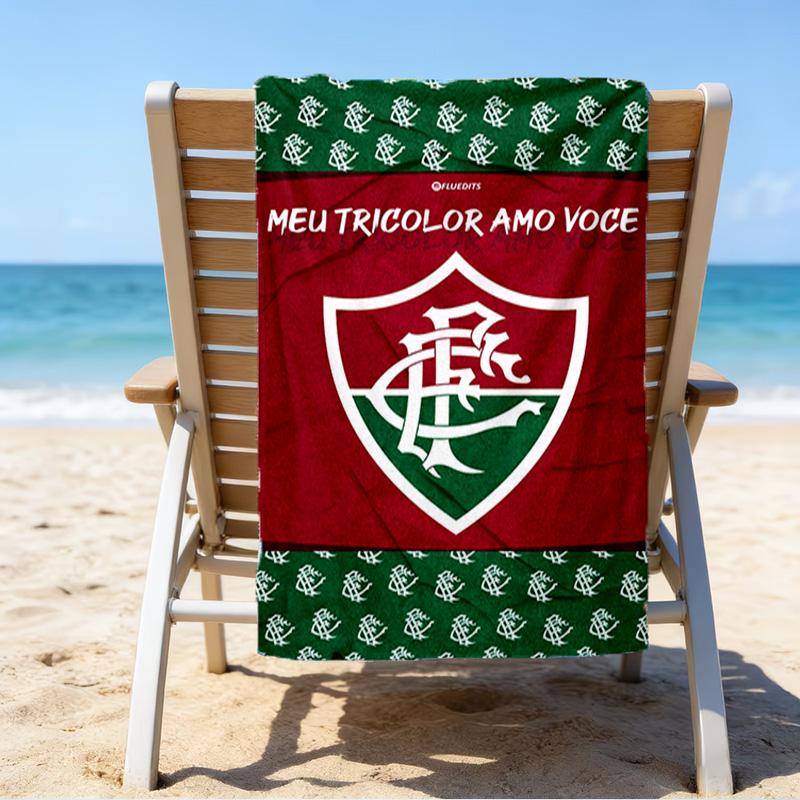 Flumi-nense Crest Wings Printed Beach Towel, Super Soft Microfiber, Perfect Gift Birthday, for Pool, Beach, Travel, for family and friends