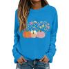 Women's Halloween Print Long Sleeve Neck Casual Top