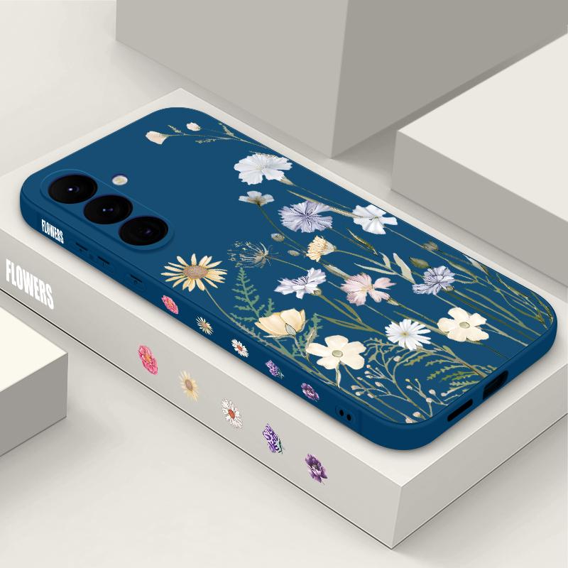 

Чохол-шнурок з квітковим принтом для Samsung Galaxy S25 Ultra S24 S23 S22 Plus S21 FE A15 A16 A35 A36 A54 A55 A56 5G Протиударний М який TPU Силіконовий Чохол Samsung Galaxy A15 синій