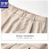 ROMON Men's Tencel Linen Straight-Leg Casual Pants