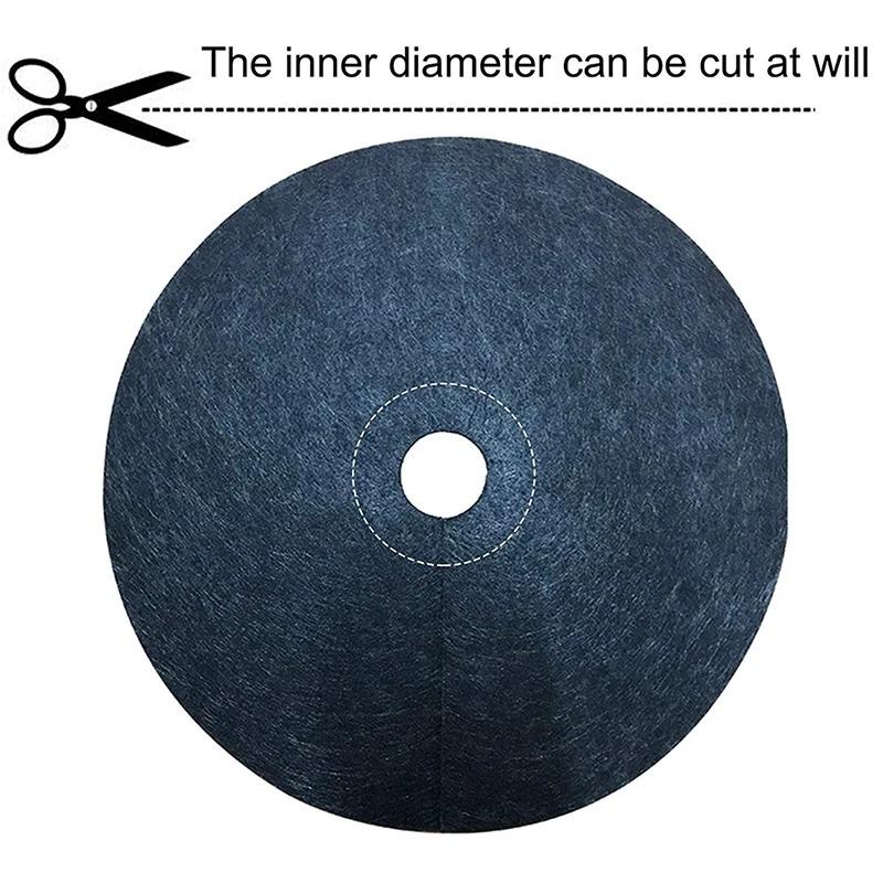 10PCS Non-Woven Tree Mulch Ring Degradable Tree Protector Mat Reusable Tree Weed Barrier for Weed Control Root Protectio
