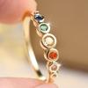 Charming Two Color Available Rainbow Zircon Stackable Ring for Women Daily Wear and Wedding