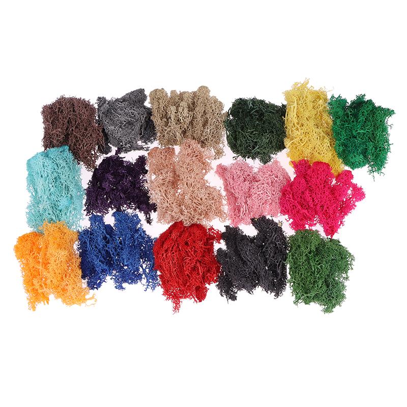 Colorful Natural Artificial Moss Plant DIY Dried Reindeer Moss Decor Resin Epoxy Filling Jewelry Garden Decorate Supplies