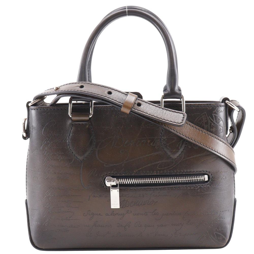 

Berluti Tujour Gulliver Сумка з ручкою Scrit Каліграфія 2WAY Плечо Коричнева шкіра чоловіча Б/в