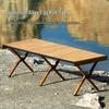 OEING Outdoor Aluminum Alloy Folding Picnic Egg Roll Table