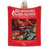DND D&D Dragon Retro Flannel Blanket Winter Super Warm Throw Blanket for Students Outdoor Funny Bedspread Sofa Bed Cover