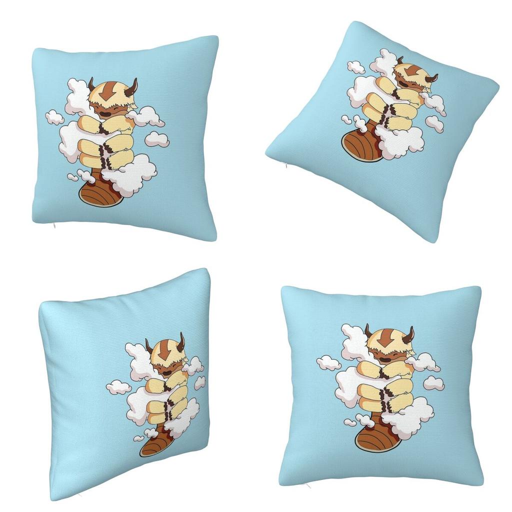 Appa With Clouds, Avatar The Last Airbender Square Pillowcase Cushion Cover Pillow Case Throw Pillow Cover for Home Bedroom Car